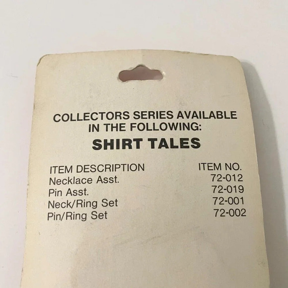 Vintage 1982 Shirt Tales The Tiger Plastic Necklace Hallmark Cards Damaged - Picture 8 of 15